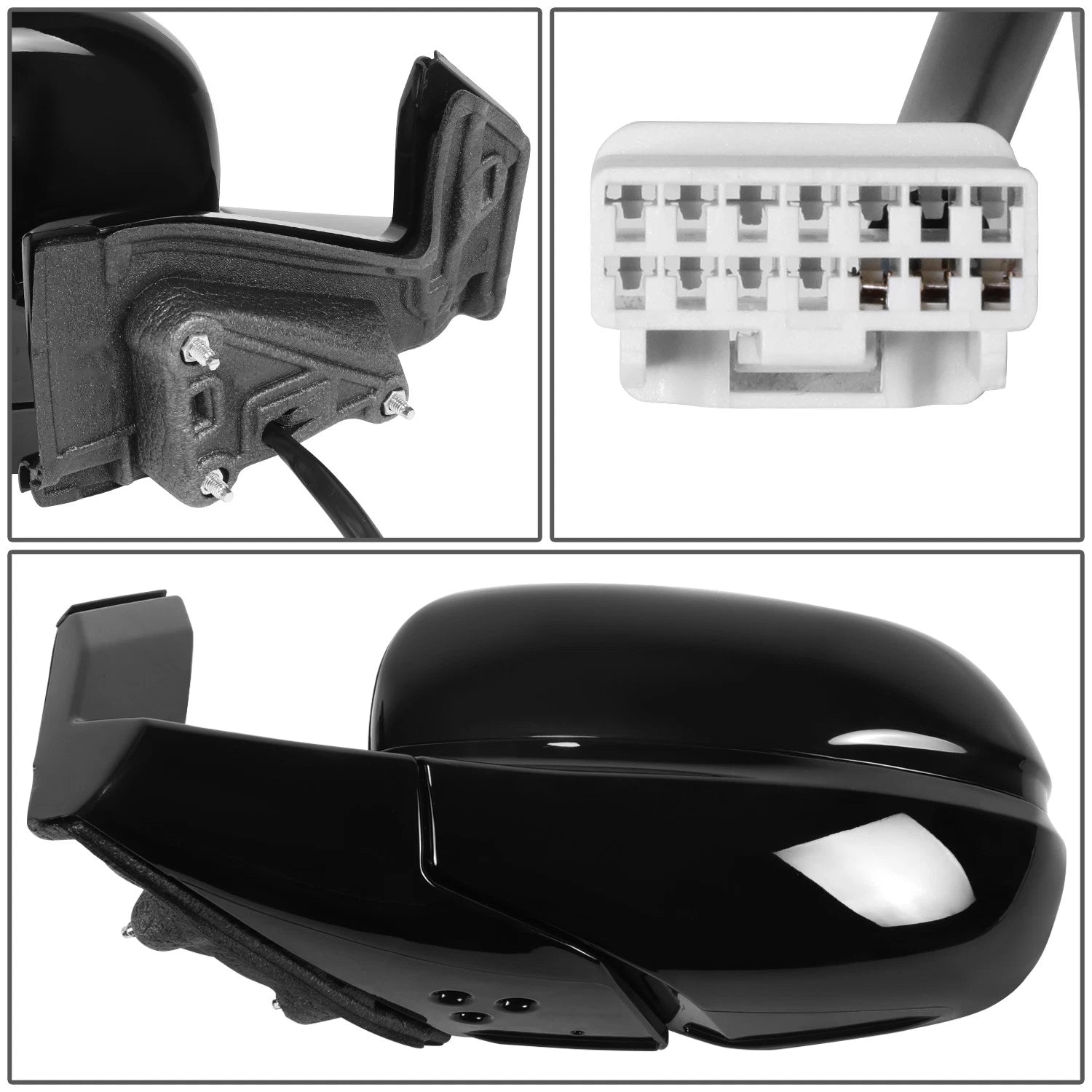 Driver Left Power Side Door Mirror Glass for Honda Ridgeline (2017–2020)