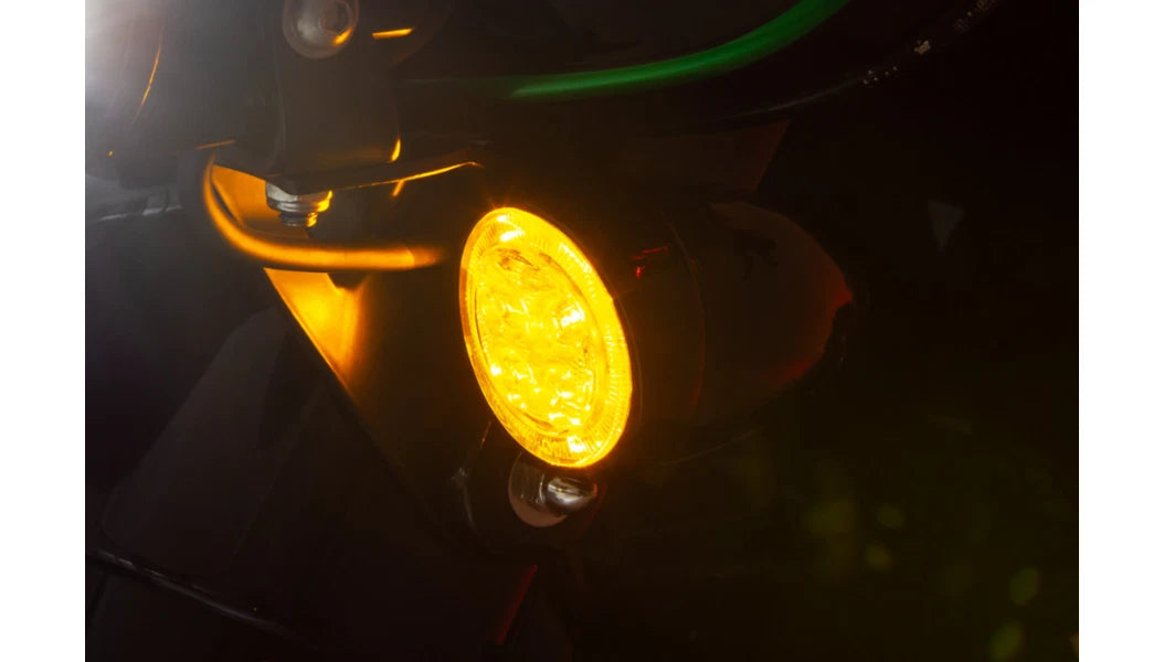 Ciro LED Lighted Fang Front Signal Light Inserts for Harley Davidson