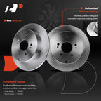Set of 2 Rear Brake Rotors & Pads for Mitsubishi Endeavor (2004–2008)