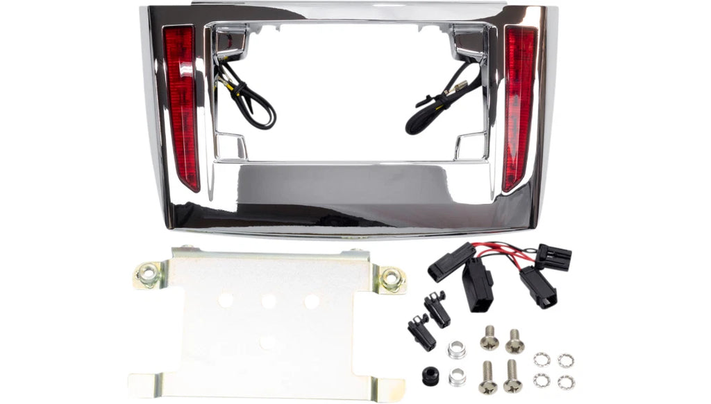 Ciro Chrome LED License Plate Frame for Harley Davidson Tri-Glide (2014–2023)