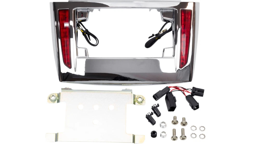 Ciro Chrome LED License Plate Frame for Harley Davidson Tri-Glide (2014–2023)