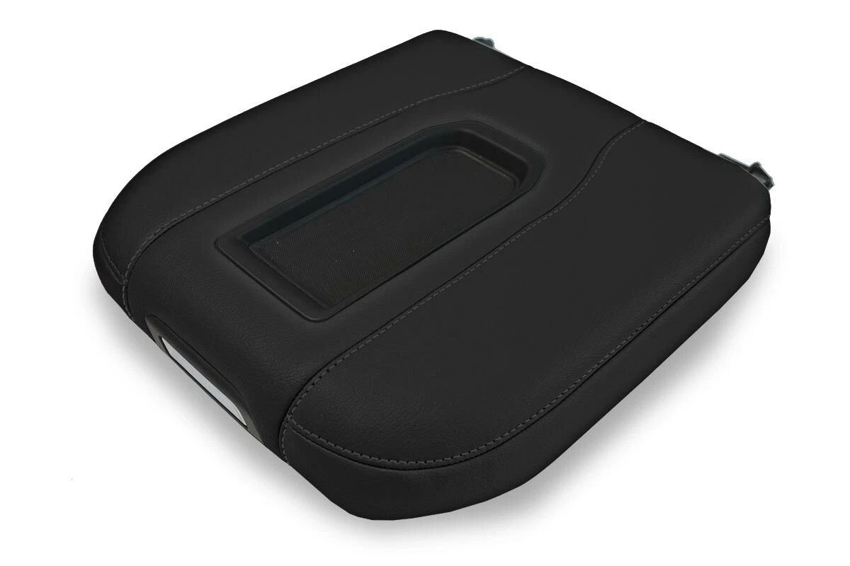 Leather Console Lid Armrest Cover for Chevrolet Silverado (2019–2020) Black