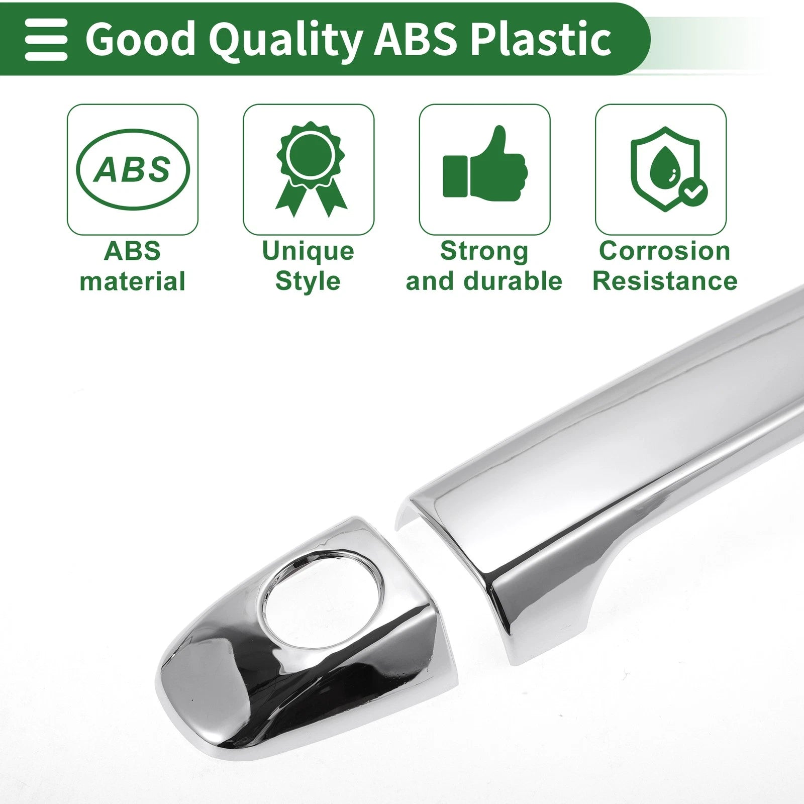 Door Handle Cover Trim for Toyota Prius (2010–2015) - Silver Tone