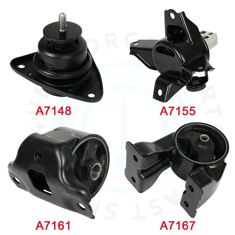 Set of 4 Front Engine Motor Mounts for Hyundai Elantra (2007–2010)
