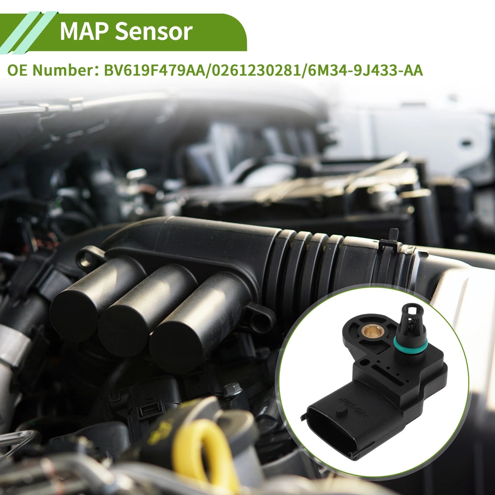 MAP Sensor No.BV619F479AA for Ford Focus 2.3L (2000–2007)