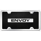 Chrome on Black Acrylic License Plate Kit - Officially Licensed for GMC Envoy