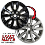 17-Inch Gloss Black Wheel Skins Replacement for Nissan Rogue (2017–2020)