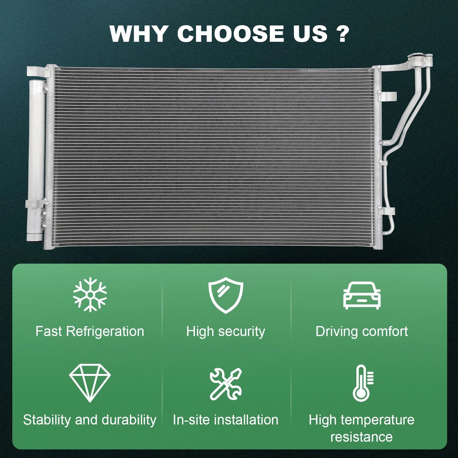 AC Condenser for Hyundai Sonata (2011–2014) and Kia Optima (2011–2015)
