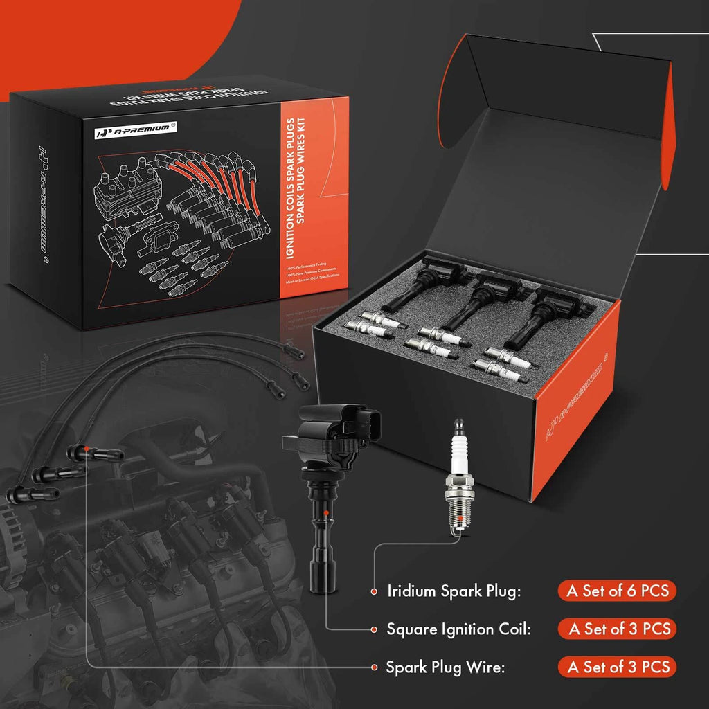 3x Ignition Coils & 6x Iridium Spark Plugs for Kia Sedona (2006–2014)