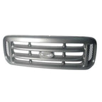 Replacement Silver Plastic Front Grille for Toyota Hilux (2005–2015)