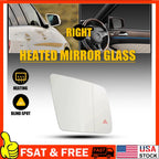 Passenger Side Mirror Glass with Heat & Blind Spot for Mercedes W166 (2012–2019)