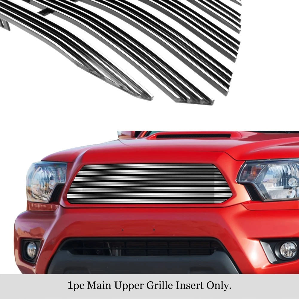 Upper Aluminum Chrome Wide Billet Grille Insert for Toyota Tacoma (2012-2015)