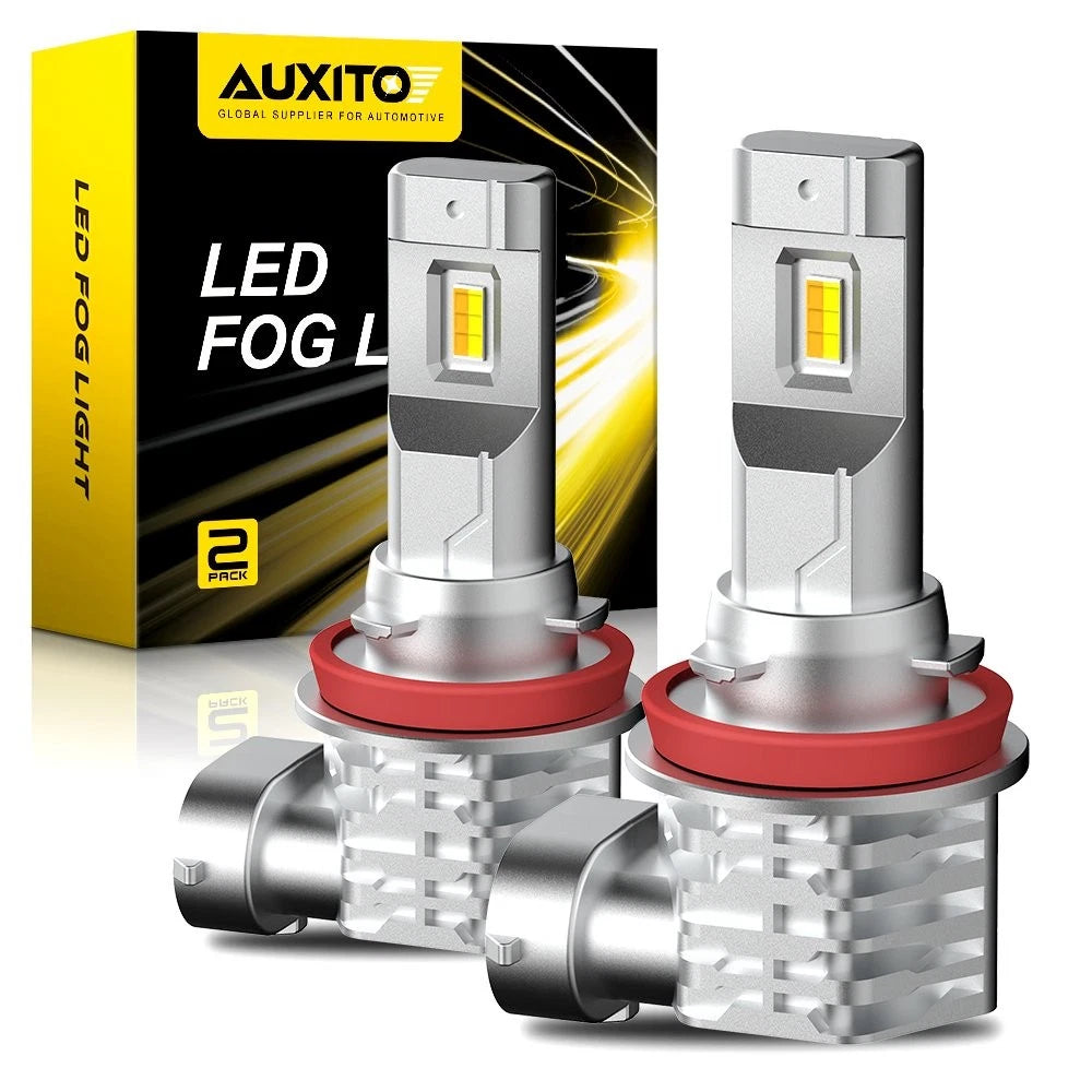 Set of 2 Switchback LED Fog Light Bulbs H8 H11 H16 18W 3000K Yellow 6000K