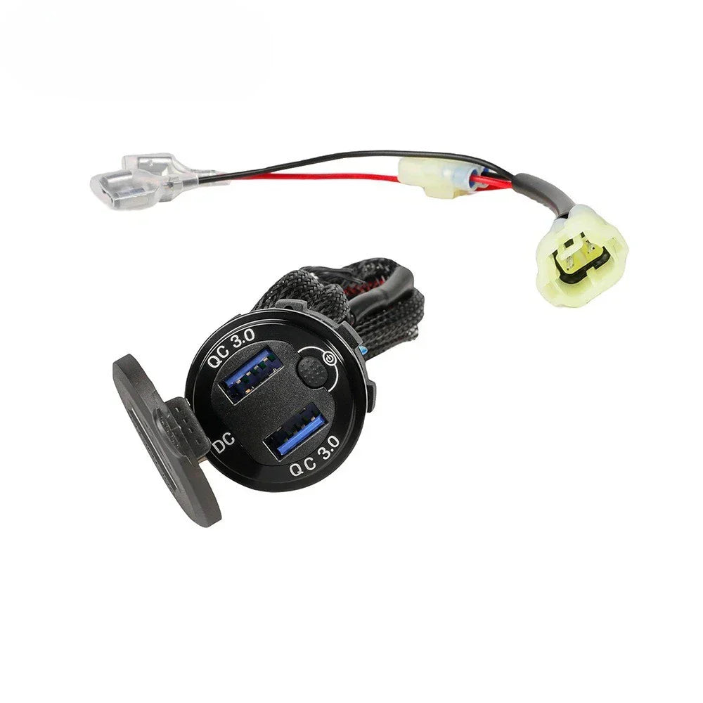 Charger USB 3.0 Dual 12V Socket Plug for Honda NX400/500 CB500X (2013–2024)