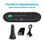 Bluetooth Handsfree Speaker MP3 Player Sun Visor Clip for Universal Vehicles