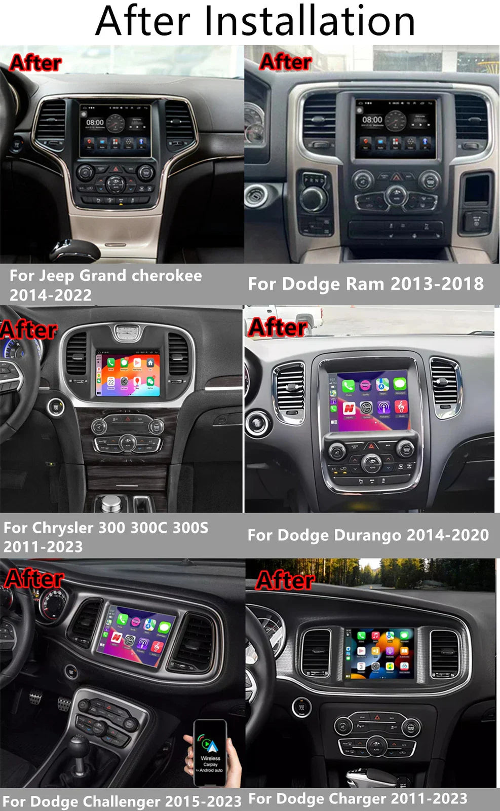 8.4'' Navigation Stereo Radio for Dodge Ram, Chrysler, Jeep Grand Cherokee