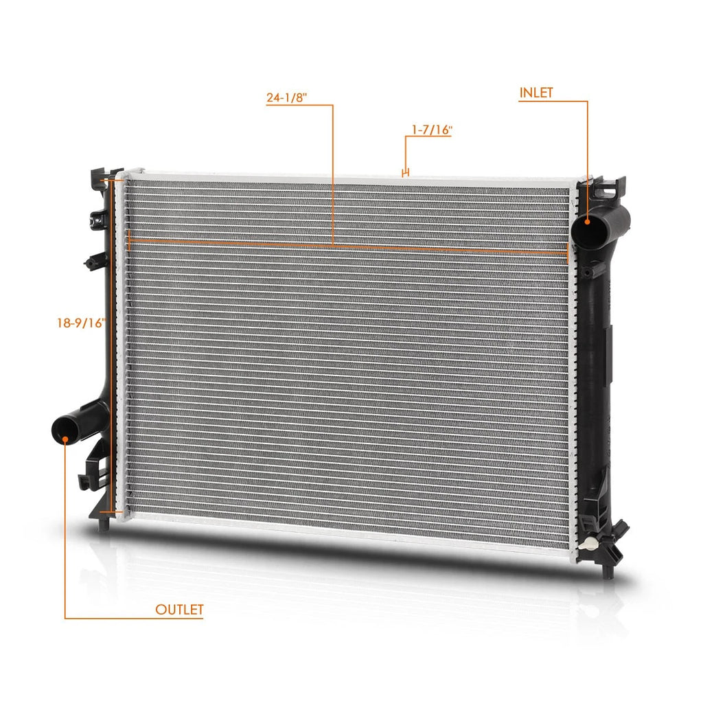 OE Style Aluminum Radiator DPI-13158 for Chrysler 300/Charger/Challenger (2008–2019)