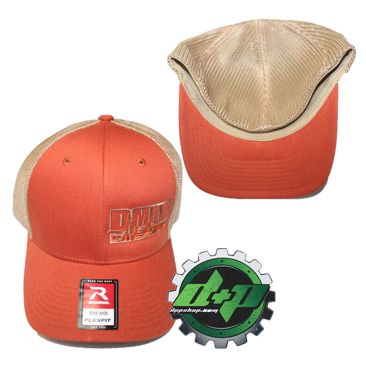 Flexfit Hat for Duramax Diesel DMAX Truck (S/M, Burnt Orange, Mesh Back)