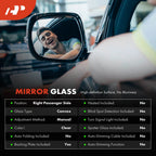 Passenger Manual Mirror Glass for Nissan Altima (2007–2013)