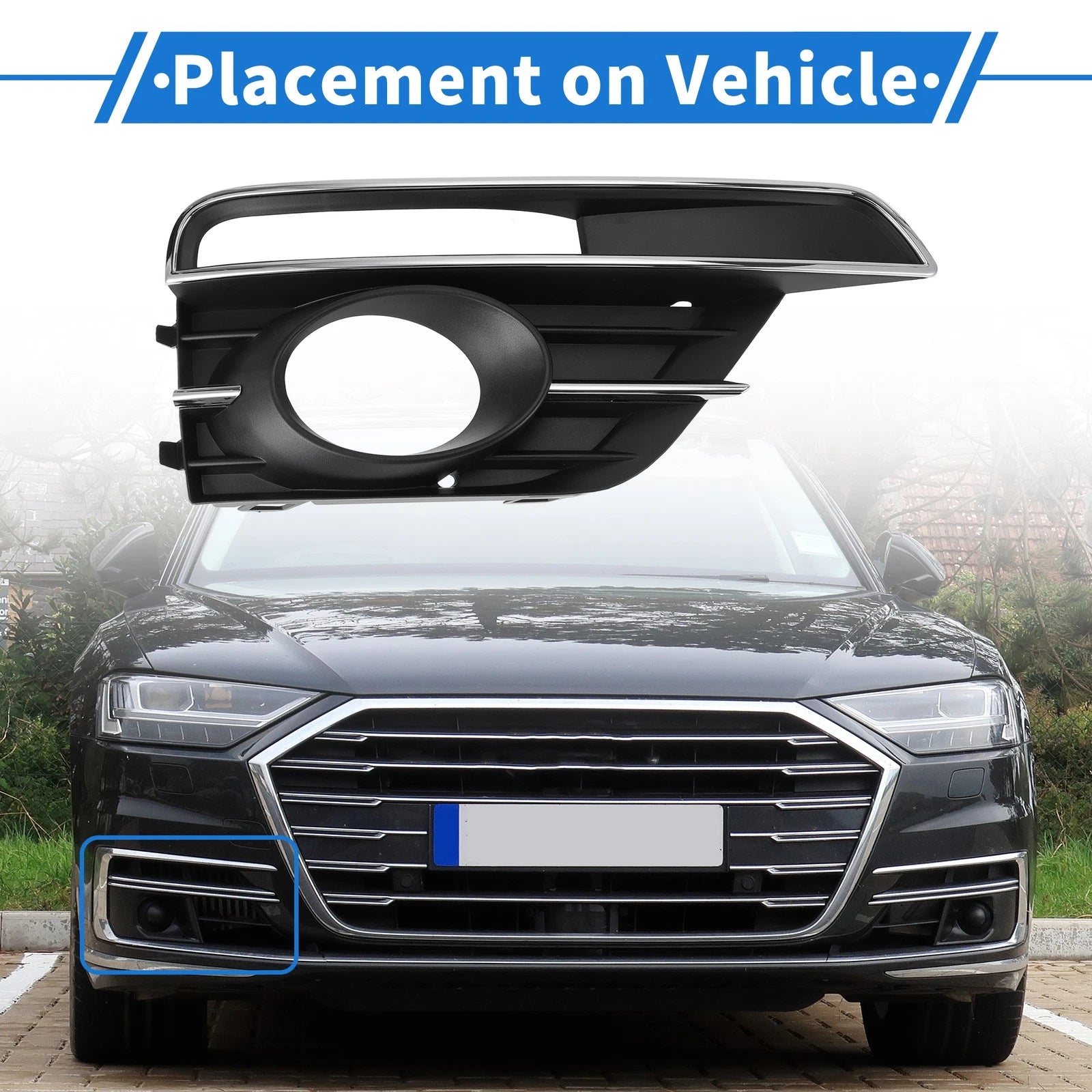 1pc Fog Light Grill for Volkswagen Beetle (2016–2019) No. 5C5854662J