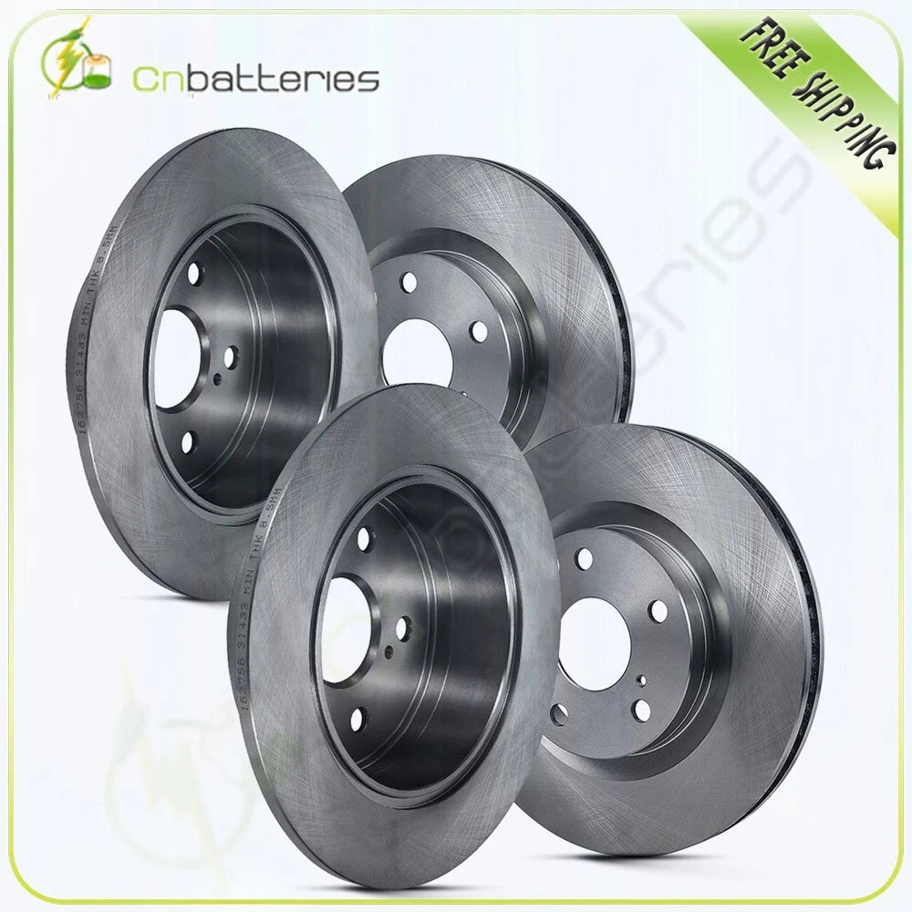 Front Rear Solid Brake Rotors for Toyota Avalon (2008–2014)