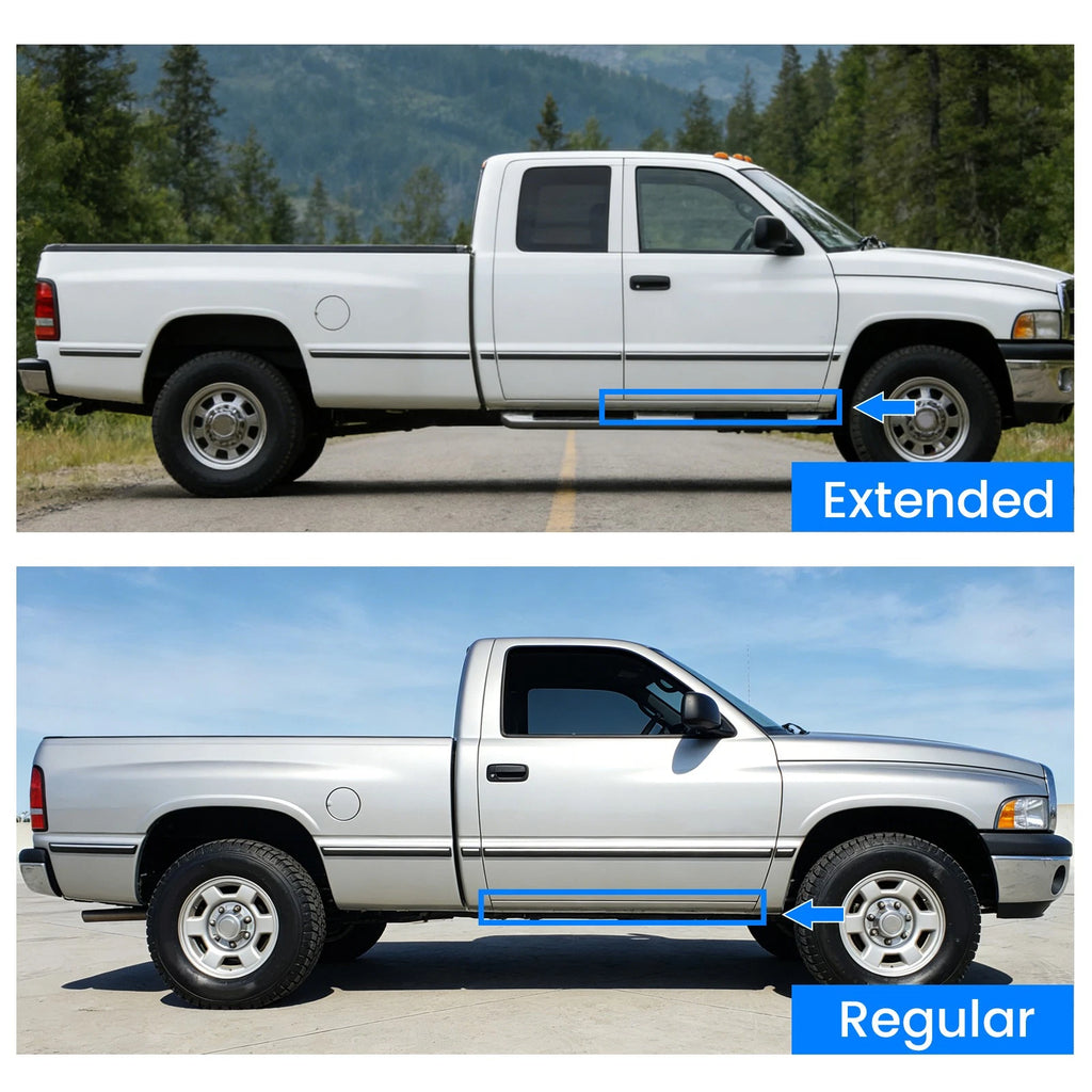 Set of 2 Slip-On Rocker Panels for Dodge Ram Truck (1994–2002)