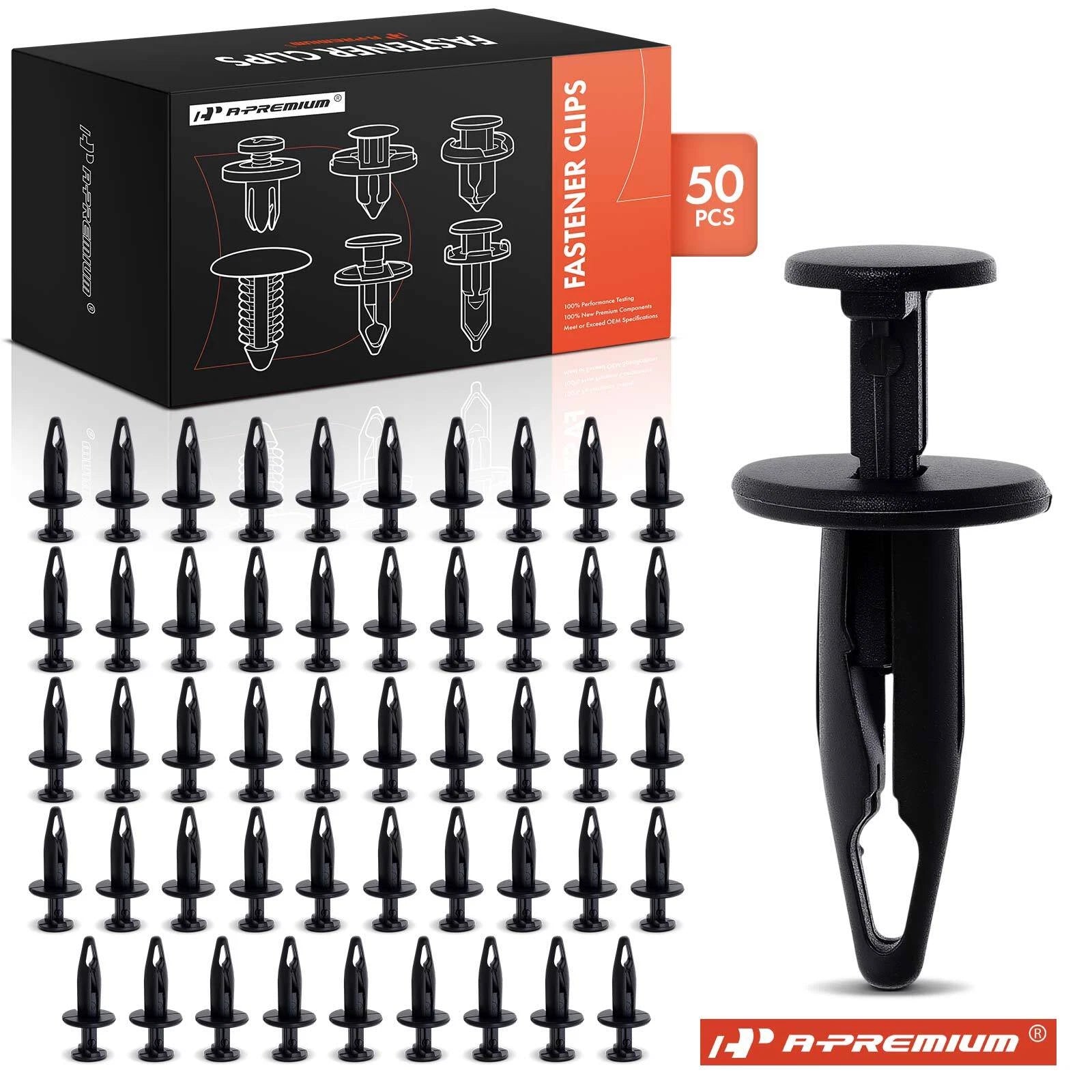 50Pcs Nylon Bumper Fascia Retainer Clips for GM Ford 
