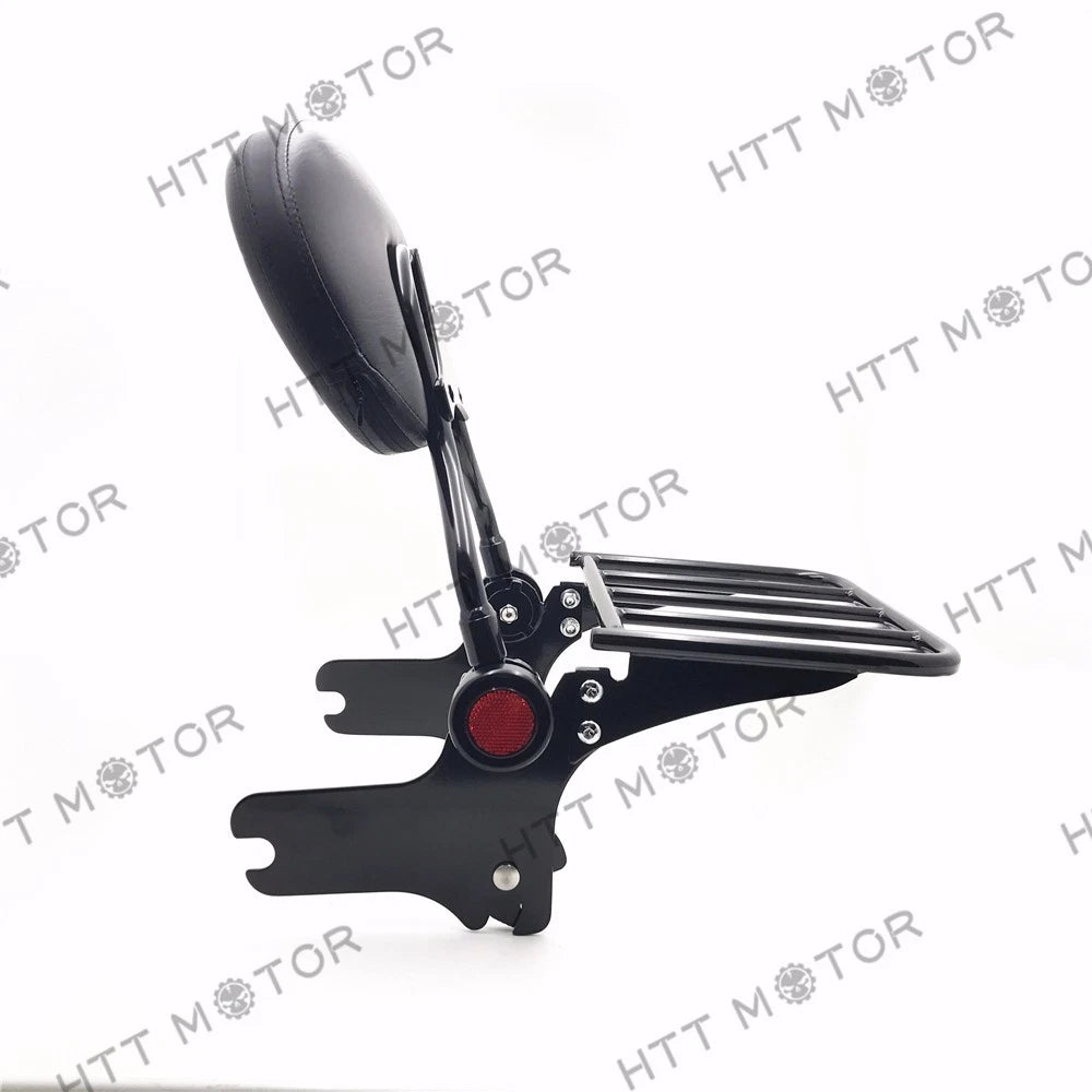 Adjustable Detachable Backrest Sissy Bar w/ Luggage Rack for Harley Touring (1997–2008)