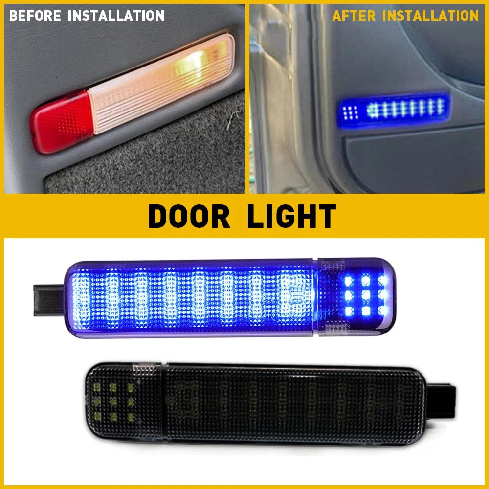 Pair Blue LED Door Courtesy Lights for Cadillac Escalade GMC Pickup (1999–2006)