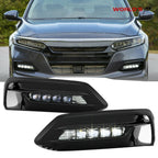 Set of 2 Front Bumper LED Fog Light Assembly for Honda Accord (2018–2019)