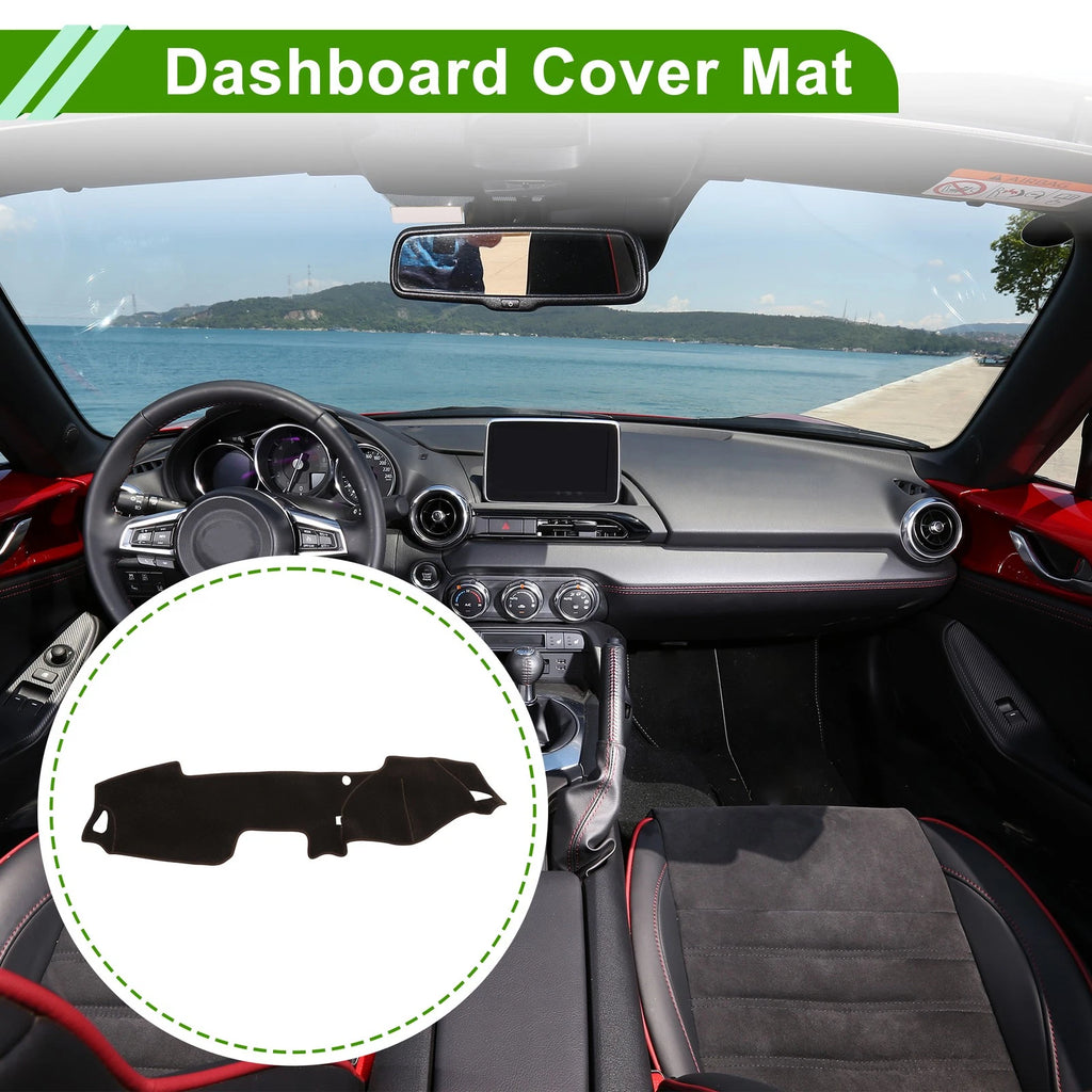 Dash Cover for Mazda MX-5 (2015–2022) No Hud Polyester Brown