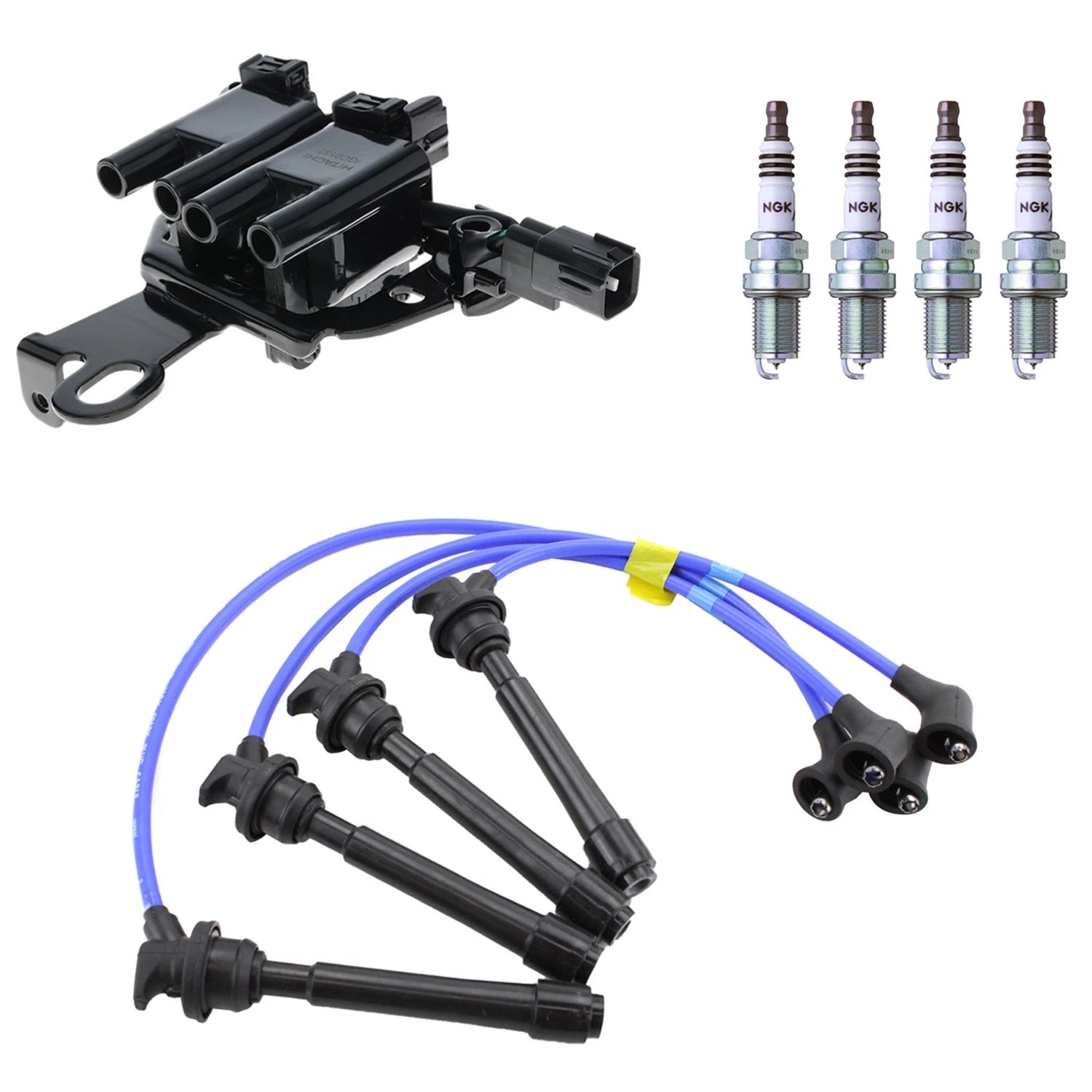 Set of 4 Hitachi Ignition Coils & NGK Iridium Spark Plugs for Tucson (2010–2015)