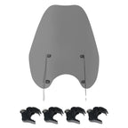 Smoke Windshield & 39mm Quick Release Clamps for Harley Sportster (1988-2022)