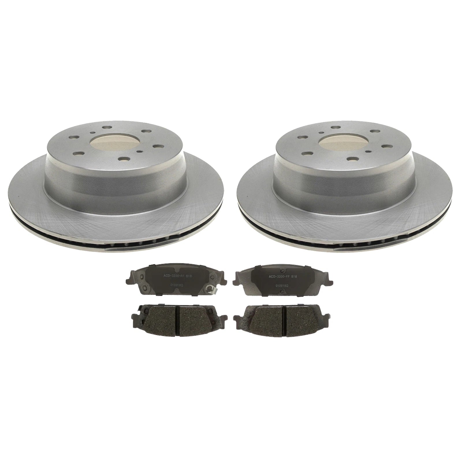 ACDelco Silver Rear Brake Kit 345mm Disc Rotors Pads for Suburban Tahoe (2015–2020)