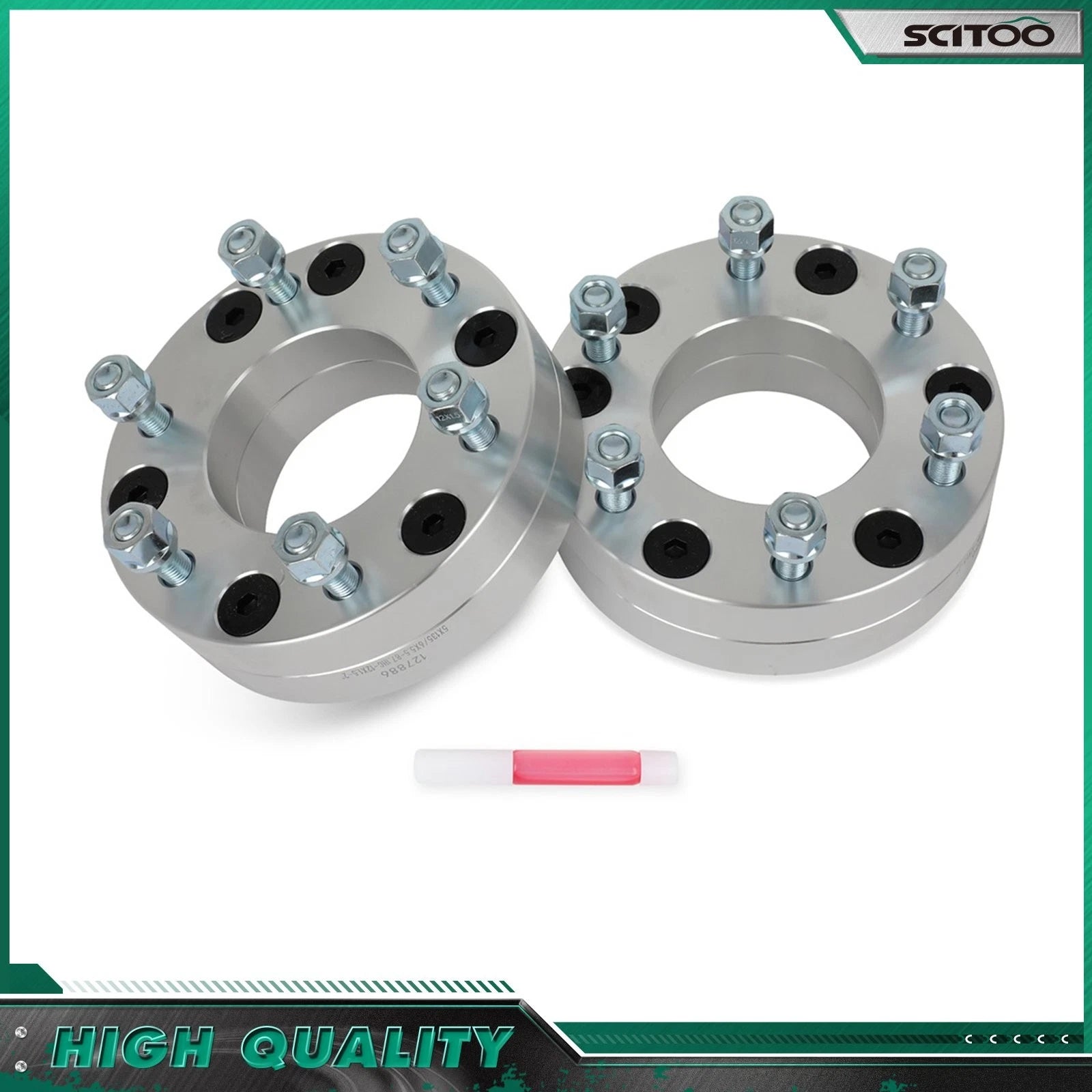 2X 2" Wheel Adapters 5x135 to 6x139.7/6x5.5 12x1.5 for Ford F-150 (1997–2003)