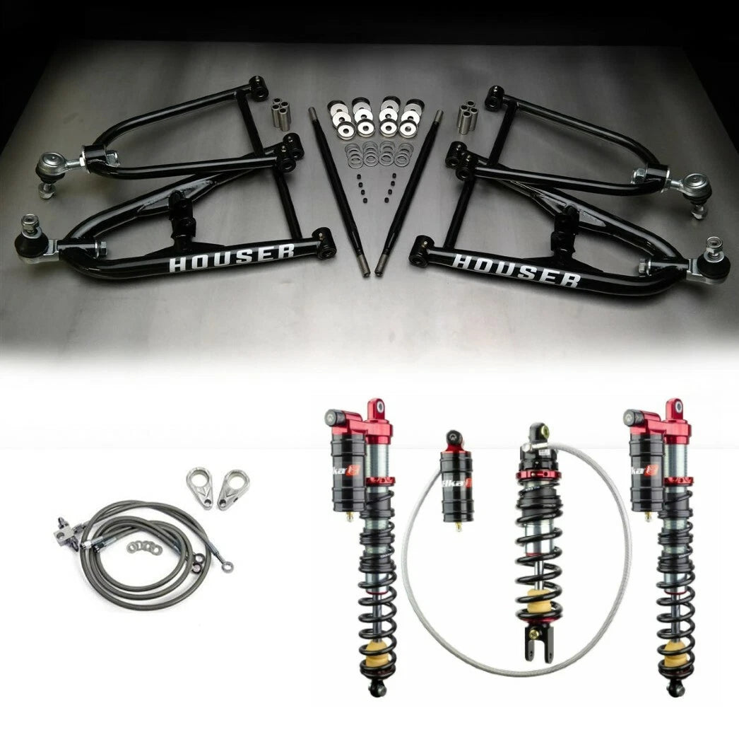 Houser +2 Slicast MX A-Arms + Elka Legacy 3 Shocks for Honda TRX 400EX (2000–2009)
