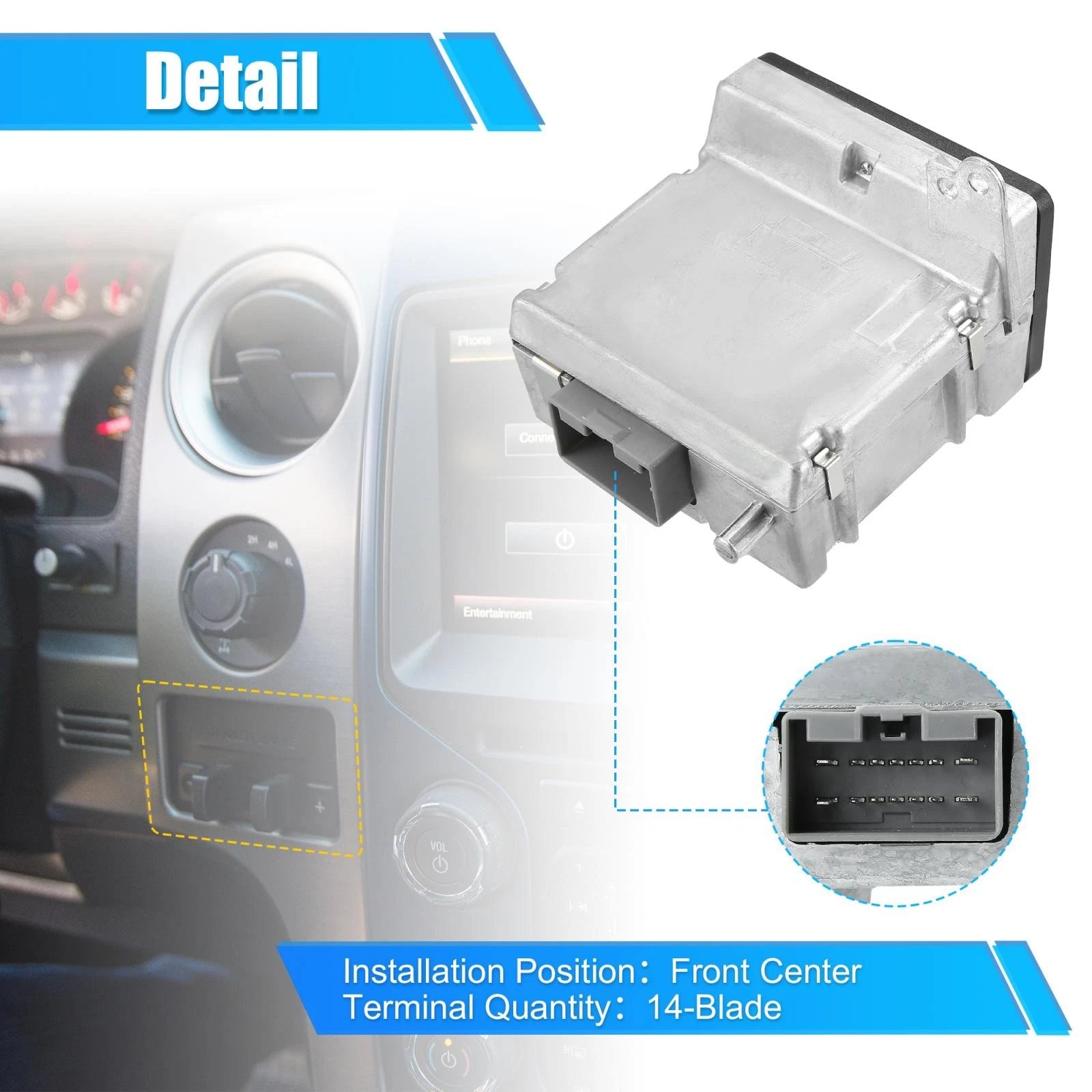3 Pcs Trailer Brake Control Switch BL3Z-19H332-AA for Ford F-150 (2011–2014)