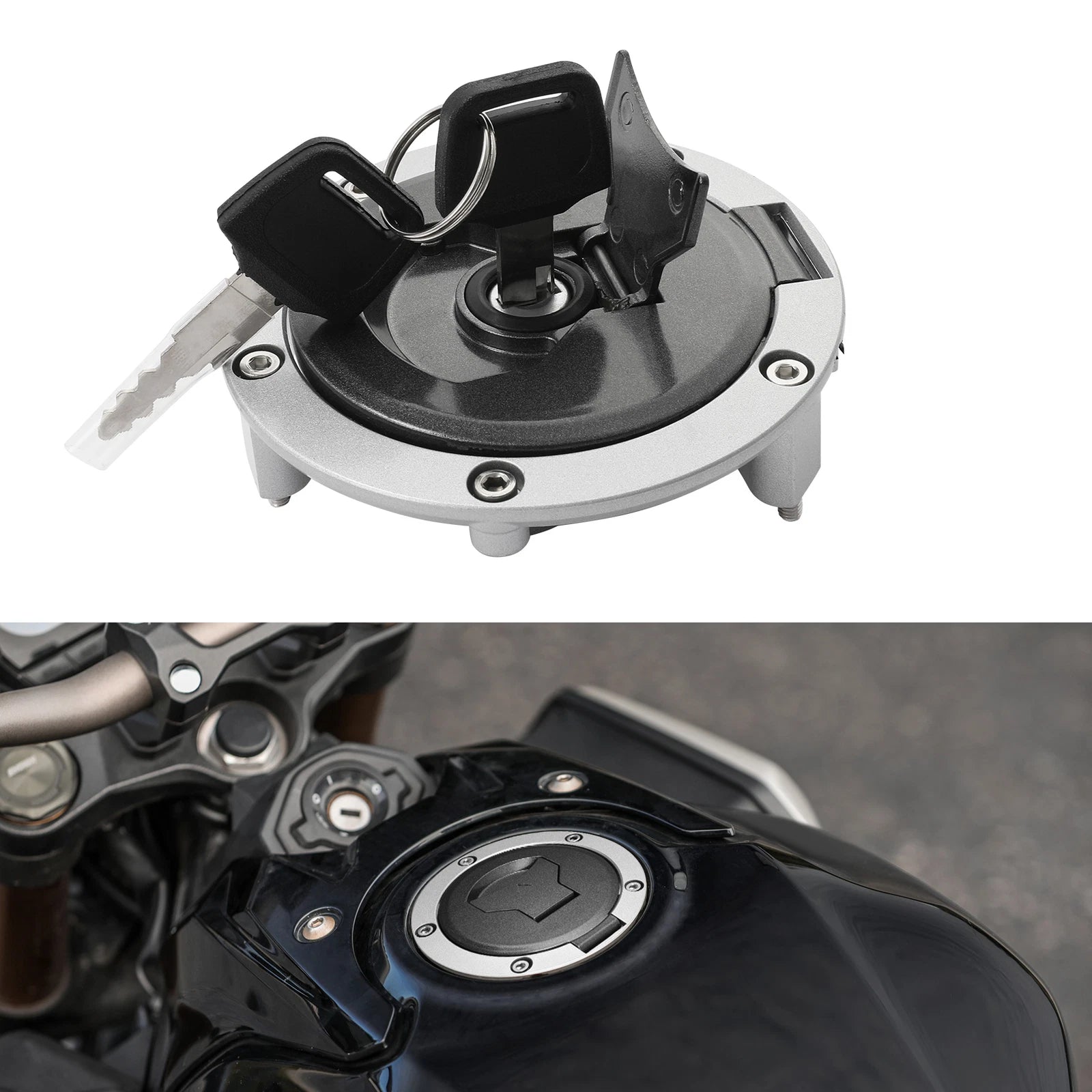 Fuel Gas Tank Cap Cover Lock Keys for Honda CB500X CB650R CB500F (2021–2025)
