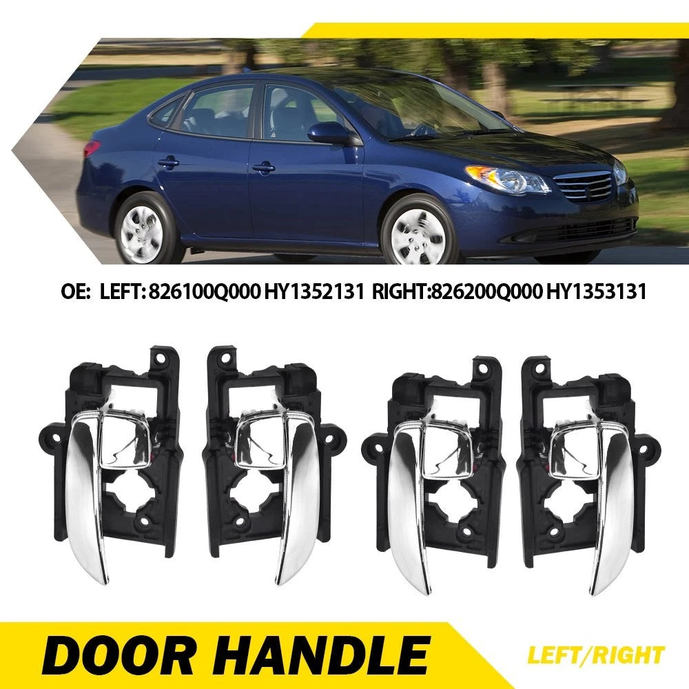 Set of 4 Interior Door Handles for Hyundai Elantra (2007–2010)