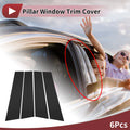 Set of 6 Door Pillar Window Trim for Mazda 2 Hatchback (2007–2013)