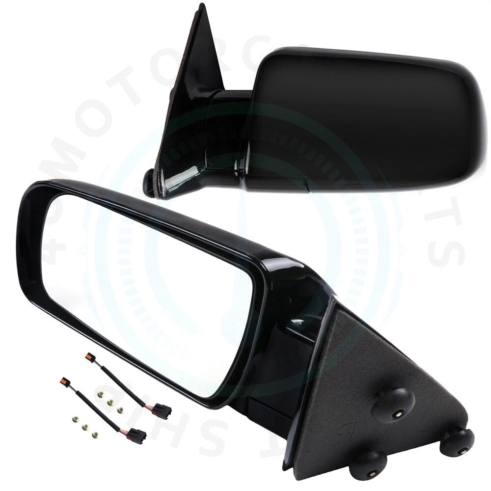 2X Black Manual Fold Side Mirrors for GMC Chevy Pickup Truck (1988–1998)