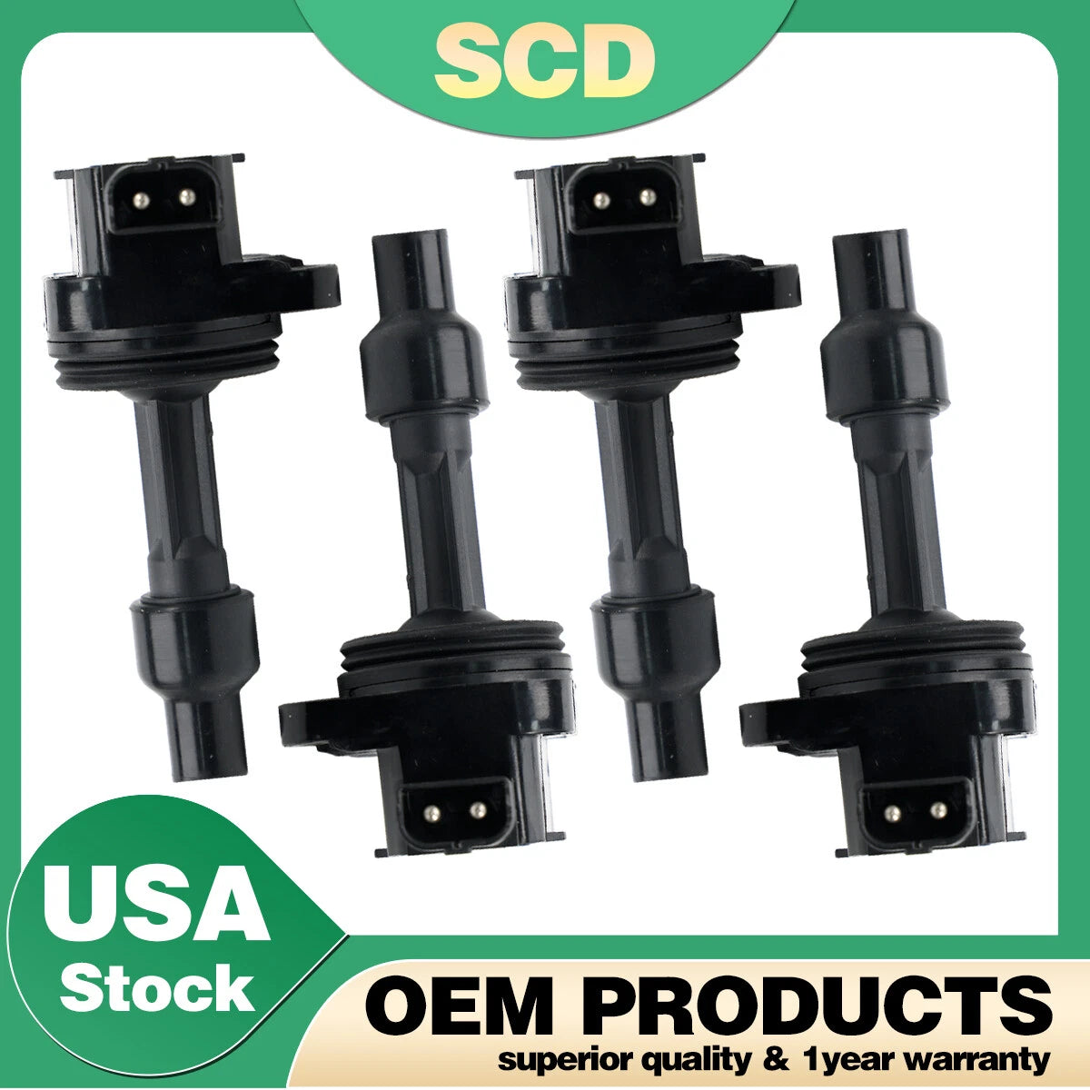 Set of 4 Ignition Coils for Volvo S40 V40 1.9L L4 (2000–2004) UF-365