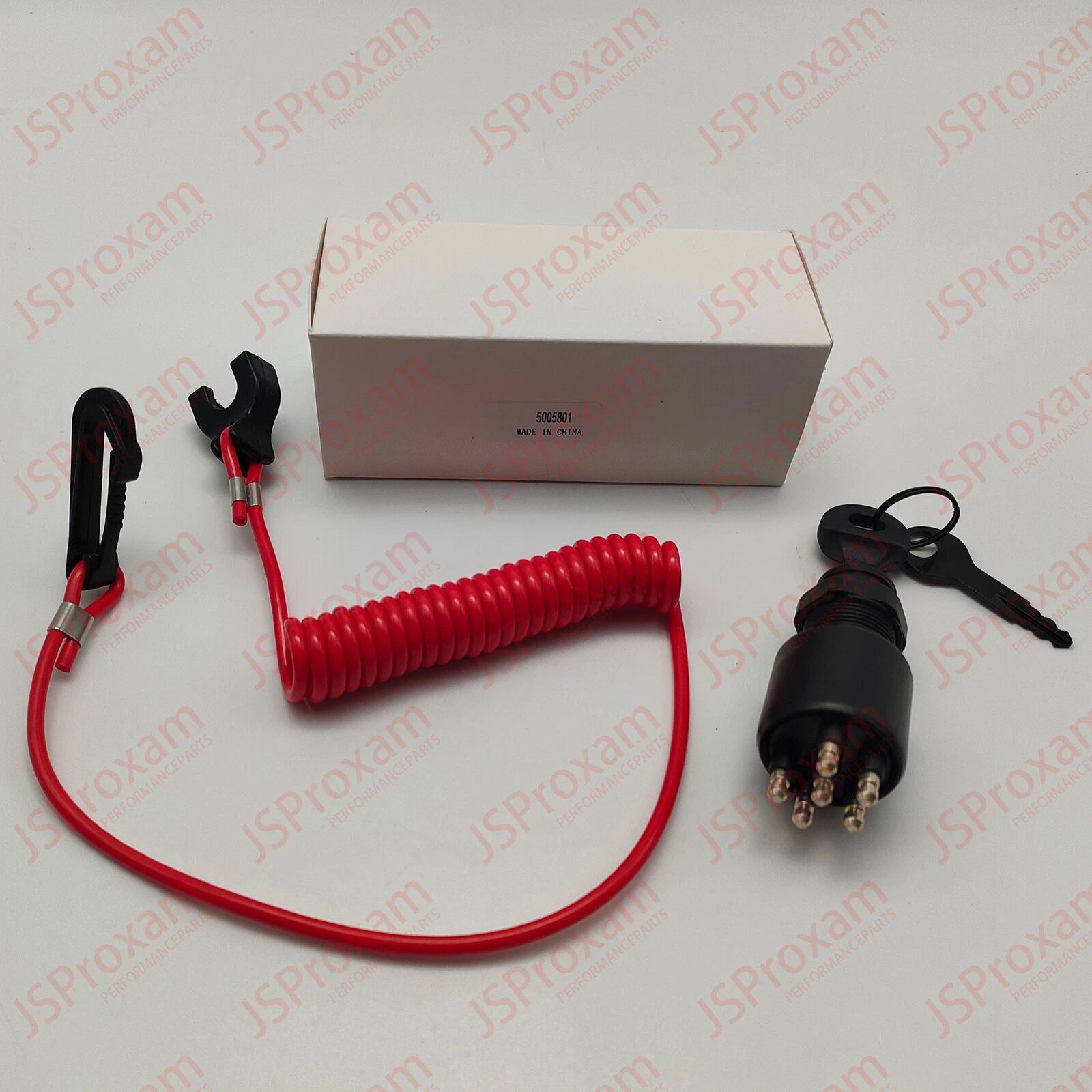 Ignition Key Switch Safety Lanyard for Evinrude Johnson OMC (5005801, 175974)