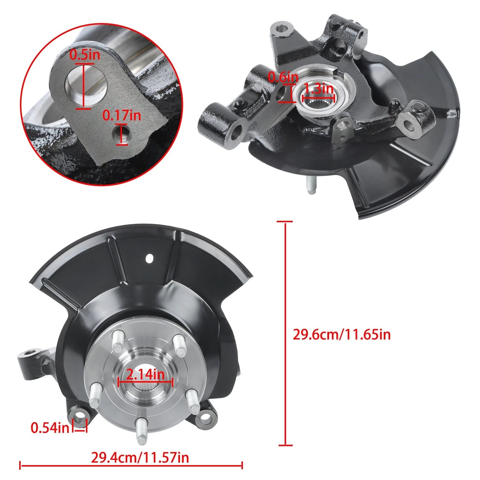 Steering Knuckle Wheel Bearing Hub Assembly for Ford Edge (2011-2014)
