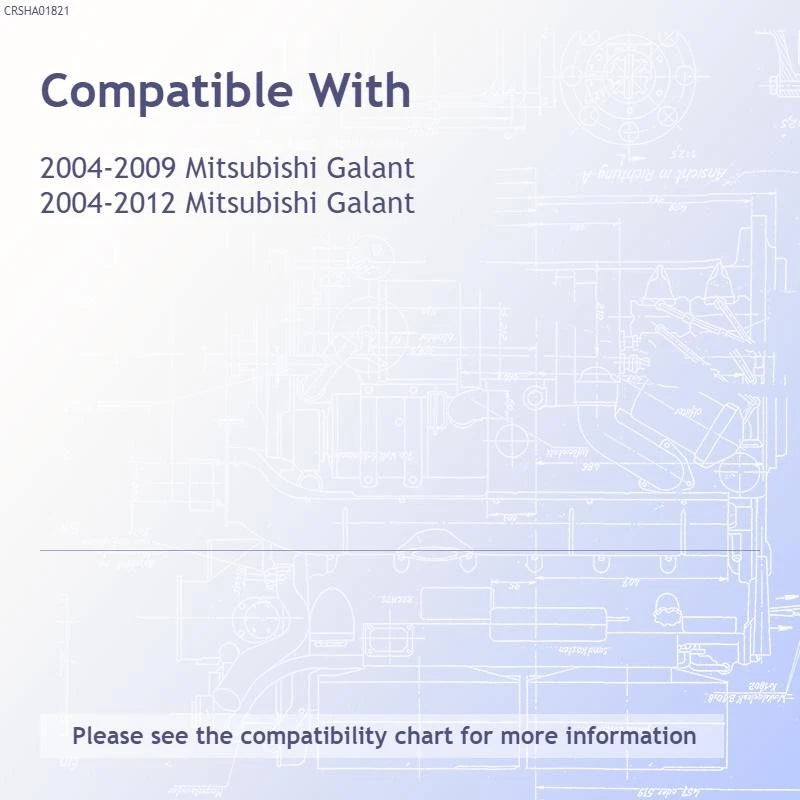 Replacement A/C Condenser w Receiver Drier for Mitsubishi Galant (2004–2009)