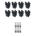 Set of 8 Ignition Coils & Denso Platinum Spark Plugs for Silverado 2500 (1999–2007)
