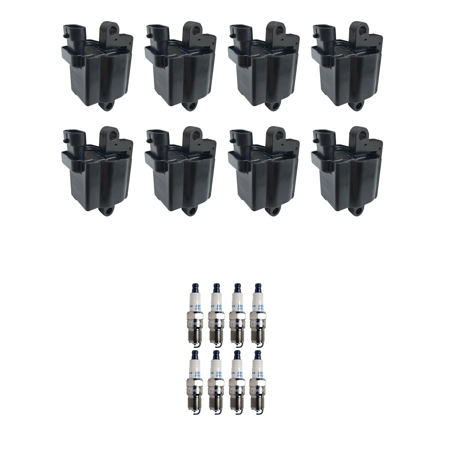 Set of 8 Ignition Coils & Denso Platinum Spark Plugs for Silverado 2500 (1999–2007)