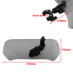 Large Front Windshield Deflector for Universal Motorcycle - Gray