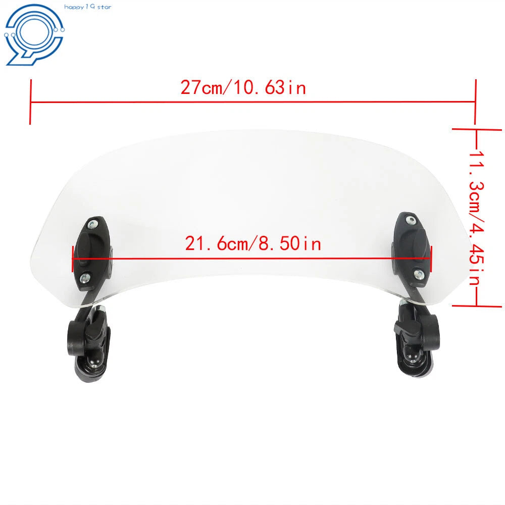 Adjustable Clip-on Windscreen Extender for Motorcycle (Universal)