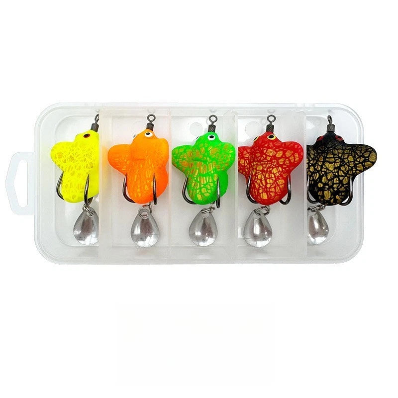 Amphibian Design Lure with Spinner Bait for Bass (2X)
